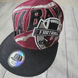 Alabama Football Snapback Cap in Burgandy and Black